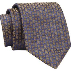 Krawat Granatowo-Żółty w Drobny Wzór Geometryczny, 7 cm, Elegancki, Klasyczny, Męski -ALTIES. Niebieskie krawaty i muchy Alties, bez wzorów, z tkaniny. Za 49.00 zł.