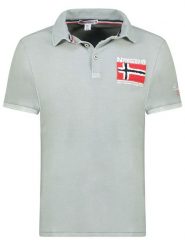 Geographical Norway Koszulka polo "Kinvite" w kolorze szarym rozmiar: L. Szare koszulki polo Geographical Norway, l, bez wzorów, bez kołnierzyka, bez ramiączek. Za 86.99 zł.