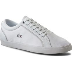 Półbuty LACOSTE - Lenglen 216 1 Spm 7-31SPM0113001 Wht Cnv/Syn. Buty sportowe casual marki LACOSTE, z materiału. W wyprzedaży za 279.00 zł.