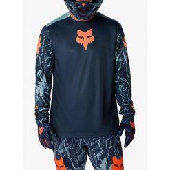 Bluza rowerowa męska Fox Ranger LS Jersey Img Print. Niebieskie bluzy FOX, m, bez wzorów, z jersey, bez kaptura. Za 247.49 zł.