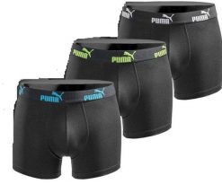 Bokserki majtki męskie Puma Boxershorts 6-pak bawełniane. Czarne bokserki Puma, l, bez wzorów, z bawełny. Za 179.00 zł.