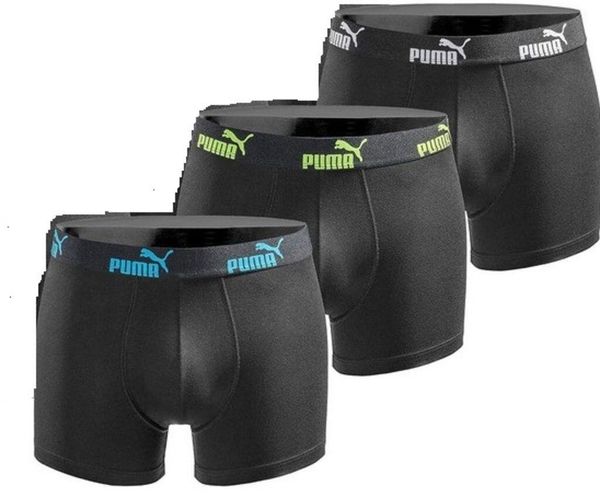 Bokserki majtki męskie Puma Boxershorts 6-pak bawełniane. Czarne bokserki Puma, l, bez wzorów, z bawełny. Za 179.00 zł.