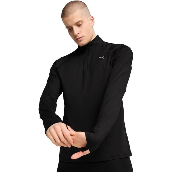 Bluzka męskie Puma M Run Velocity Cloudspun 14 Zip. Czarne bluzy Puma, m, bez wzorów, z poliesteru, bez kaptura. Za 390.00 zł.