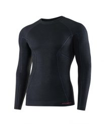 Koszulka wełniana z długim rękawem męska Brubeck ACTIVE WOOL. Czarne bielizna termoaktywna Brubeck, l, bez wzorów, z materiału, bez ramiączek, rowerowe. Za 243.99 zł.
