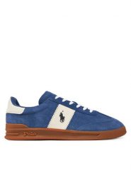 Polo Ralph Lauren Sneakersy Heritage Aera 809965070001 Granatowy. Niebieskie buty sportowe casual Polo Ralph Lauren, z aplikacjami, ze skóry, bez zapięcia. Za 539.99 zł.