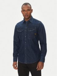 G-Star Raw Koszula jeansowa Dakota D23616-D252 Granatowy Slim Fit. Niebieskie koszule G-Star, m, bez wzorów, z bawełny, bez kołnierzyka, bez ramiączek. Za 350.99 zł.