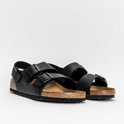 Sandały Unisex Birkenstock Milano BF (34791). Czarne sandały Birkenstock, z materiału, bez zapięcia. W wyprzedaży za 359.99 zł.