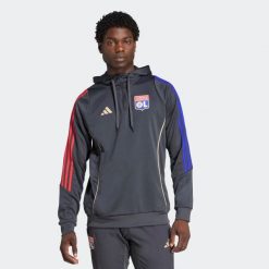 Bluza piłkarska z kapturem treningowa ADIDAS Olympique Lyonnais 25/26. Bluzy z kapturem Adidas, s, bez wzorów, z kapturem. Za 279.99 zł.