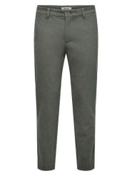 ONLY & SONS Spodnie chino "Mark" - Slim fit - w kolorze szarym rozmiar: W34/L32. Szare eleganckie spodnie Only & Sons, l. Za 144.95 zł.