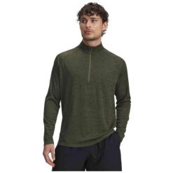 Koszulka męska z długim rękawem UA Tech Textured 1/2 Zip 1382797-390 L. Zielone bluzy Under Armour, l, bez wzorów, bez kaptura. Za 134.99 zł.