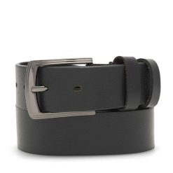 Pasek Męski Lasocki. Czarne paski Lasocki, bez wzorów. Za 119.99 zł.