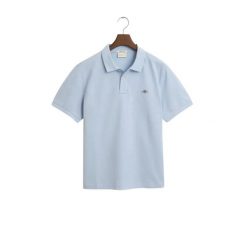 Polo Gant Regular Shield. Niebieskie koszulki polo GANT, m, bez wzorów, bez kołnierzyka, bez ramiączek. Za 302.50 zł.