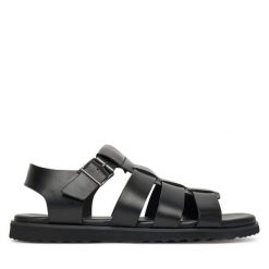 Sandały Aldo. Czarne sandały Aldo, bez zapięcia. Za 409.99 zł.