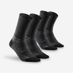 Skarpety turystyczne Hike 900 długie x2. Białe skarpety QUECHUA, bez wzorów, z elastanu. Za 109.99 zł.