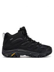 Merrell Trekkingi Moab 3 Synthetic Mid J500249 Czarny. Czarne botki sznurowane Merrell, bez wzorów, z materiału, bez obcasa, bez zapięcia. Za 749.99 zł.