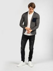 Xagon Man Kardigan Slim Fit | P22081 JX 2305 | Mężczyzna | Granatowy. Niebieskie swetry rozpinane Xagon, l, bez wzorów, z bawełny, bez kołnierzyka, bez ramiączek. W wyprzedaży za 399.00 zł.