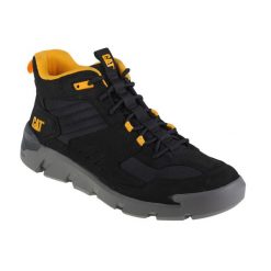 Buty trekkingowe męskie, Caterpillar Crail Sport Mid. Brązowe trekkingi CATerpillar, bez wzorów, z nubiku, bez zapięcia. Za 499.99 zł.