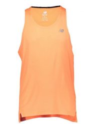 New Balance Top sportowy "Accelerate" w kolorze pomarańczowym rozmiar: L. Pomarańczowe t-shirty sportowe New Balance, bez wzorów, z materiału, bez ramiączek, outdoorowe. Za 61.60 zł.