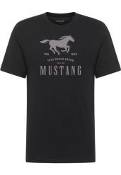 Męski T-Shirt Mustang Style Alex Black 1017993 4142. Czarne t-shirty Mustang, m, bez wzorów, bez kołnierzyka, bez ramiączek. Za 79.99 zł.