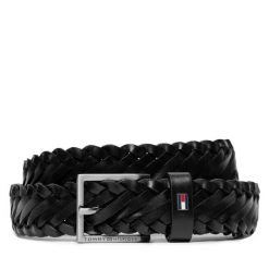 Pasek Męski Tommy Hilfiger. Czarne paski Tommy Hilfiger, bez wzorów. Za 349.99 zł.