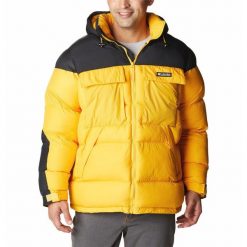 Kurtka puchowa męska Columbia Ballistic Ridge Oversized Puffer. Żółte kurtki Columbia, m, bez wzorów, z puchu, bez kaptura. Za 530.99 zł.