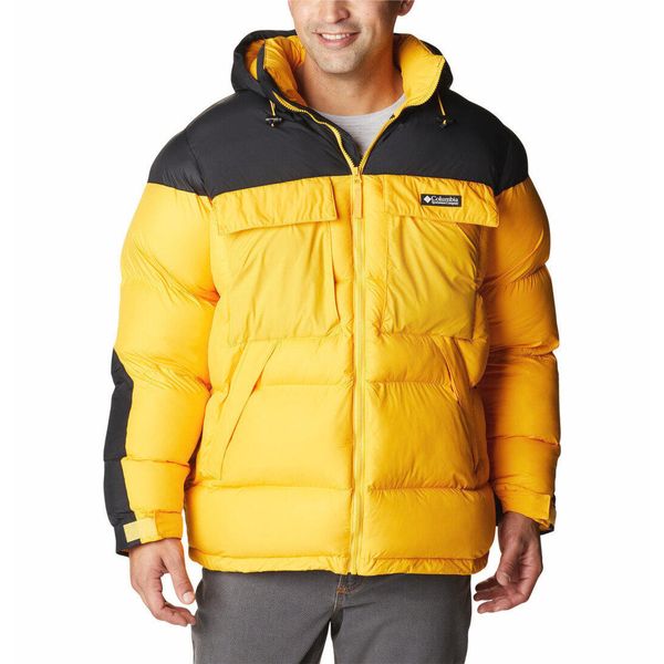 Kurtka puchowa męska Columbia Ballistic Ridge Oversized Puffer. Żółte kurtki Columbia, m, bez wzorów, z puchu, bez kaptura. Za 530.99 zł.