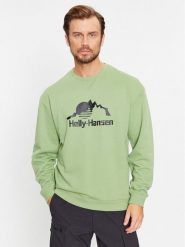 Helly Hansen Bluza Yu Crew Sweater 2.0 53891 Zielony Regular Fit. Zielone bluzy Helly Hansen, l, bez wzorów, z bawełny, bez kaptura. Za 169.99 zł.