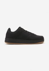 Czarne Płaskie Sznurowane Buty Sportowe Sneakersy na Tłoczonej Podeszwie Milivina. Czarne buty sportowe casual Born2be, bez wzorów, bez zapięcia. W wyprzedaży za 119.99 zł.