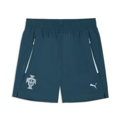 Męskie szorty z tkaniny Portugalii PUMATECH o luźnym kroju PUMA. Niebieskie szorty Puma, m, bez wzorów, z tkaniny, sportowe. Za 259.00 zł.