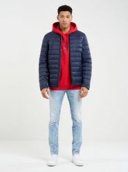 BIG STAR Kurtka pikowana w kolorze granatowym rozmiar: XL. Niebieskie kurtki BIG STAR, xl, bez wzorów, bez kaptura. Za 172.08 zł.