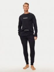 Boss Piżama 50527499 Granatowy Regular Fit. Niebieskie piżamy Boss, m, bez wzorów, z bawełny, bez ramiączek. Za 499.99 zł.