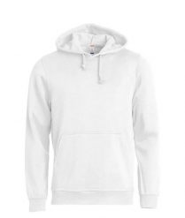 Clique Basic Hoody bluza z kapturem unisex — materiał antymechacący – white. Białe bluzy z kapturem CLIQUE, l, bez wzorów, z bawełny, z kapturem. Za 174.69 zł.