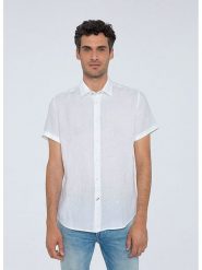 Pepe Jeans Koszula "Mark" - Regular fit - w kolorze białym rozmiar: M. Białe koszule Pepe Jeans, m, bez wzorów, z jeansu, bez kołnierzyka, bez ramiączek. Za 119.40 zł.