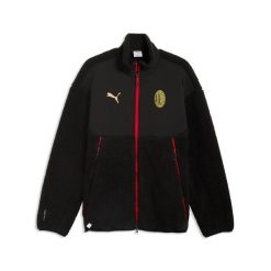 Kurtka prezentacyjna AC Milan Tech 2025/26. Czarne kurtki Puma, m, bez wzorów, z materiału, bez kaptura. Za 311.10 zł.