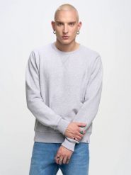 Bluza męska szara Marltones 901. Szare bluzy BIG STAR, l, bez wzorów, z dresówki, bez kaptura. W wyprzedaży za 139.99 zł.