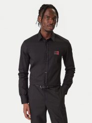 HUGO Koszula Emero 50555786 Czarny Regular Fit. Czarne koszule Hugo, m, bez wzorów, z bawełny, bez kołnierzyka, bez ramiączek. Za 499.99 zł.