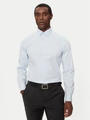 Calvin Klein Koszula K10K113524 Błękitny Slim Fit. Niebieskie koszule CALVIN KLEIN, m, bez wzorów, z bawełny, bez kołnierzyka, bez ramiączek. Za 219.99 zł.