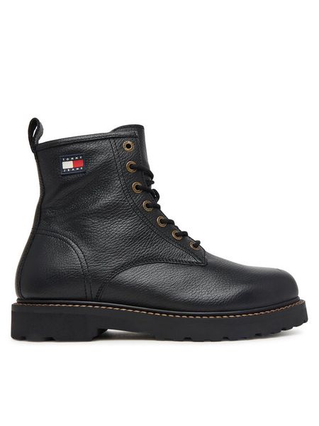 Tommy Jeans Trzewiki Archive '01 Tumble Lace Up Warm EM0EM01780 Czarny. Czarne botki sznurowane Tommy Jeans, bez wzorów, z jeansu, bez obcasa, bez zapięcia. Za 699.99 zł.