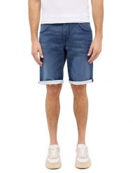 Męskie szorty Mustang Style Chicago Shorts Z Dark Sapphire 1016351 4136. Niebieskie szorty Mustang, m, bez wzorów, z jeansu. Za 159.99 zł.
