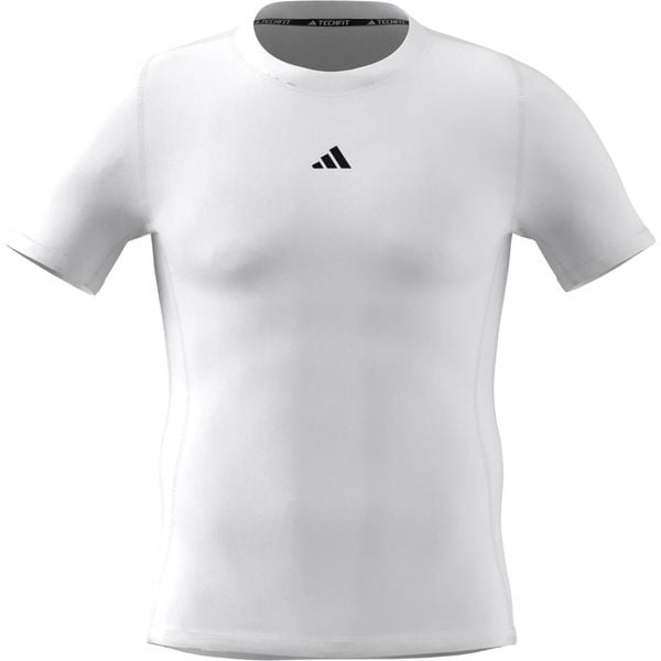 Koszulka kompresyjna adidas Techfit. Białe bielizna termoaktywna Adidas, bez wzorów, z materiału, do piłki nożnej, techfit (adidas). Za 223.50 zł.
