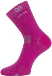Skarpety merino WKS. Czerwone skarpety LASTING, bez wzorów, z elastanu. Za 51.00 zł.