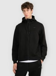 4F Bluza dresowa rozpinana z kapturem męska - czarna S. Czarne bluzy 4F, m, bez wzorów, z dresówki, z kapturem. Za 179.99 zł.