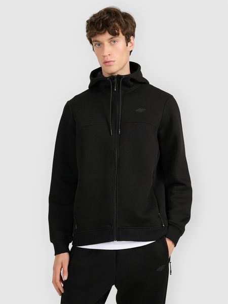 4F Bluza dresowa rozpinana z kapturem męska - czarna S. Czarne bluzy 4F, m, bez wzorów, z dresówki, z kapturem. Za 179.99 zł.