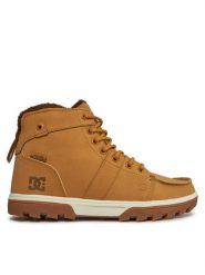 DC Trzewiki Woodland ADYB700042 Brązowy. Brązowe botki sznurowane DC, bez wzorów, ze skóry, bez obcasa, bez zapięcia. Za 579.99 zł.