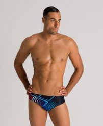 Kąpielówki slipy męskie na basen Arena Optical Waves Brief. Czarne slipy i bokserki Arena, m, bez wzorów, z materiału. Za 51.98 zł.