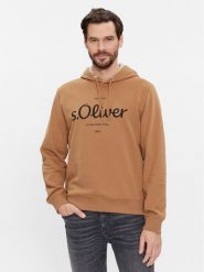 S.Oliver Bluza 2135751 Brązowy Regular Fit. Brązowe bluzy S.Oliver, l, bez wzorów, z syntetyku, bez kaptura. Za 129.99 zł.