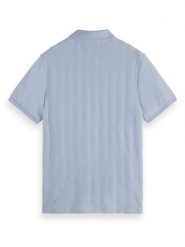 Scotch & Soda Koszulka polo w kolorze błękitnym rozmiar: S. Niebieskie koszulki polo Scotch & Soda, s, bez wzorów, prążkowane, bez kołnierzyka, bez ramiączek. Za 70.08 zł.