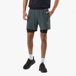 Szorty treningowe Trening Męska Swedemount Core 2-In-1 Shorts szybkoschnące. Niebieskie krótkie spodenki sportowe SWEDEMOUNT, m, bez wzorów, z materiału. Za 166.00 zł.