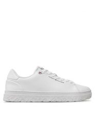 Tommy Hilfiger Sneakersy Court Thick Cupsole Leather FM0FM05208 Biały. Białe buty sportowe casual Tommy Hilfiger, bez wzorów, ze skóry, bez zapięcia. Za 389.99 zł.
