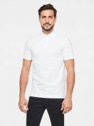 G-Star Raw Polo Dunda D11595-5864 Biały Regular Fit. Białe koszulki polo G-Star Raw, m, bez wzorów, z bawełny, bez kołnierzyka, bez ramiączek. Za 279.99 zł.